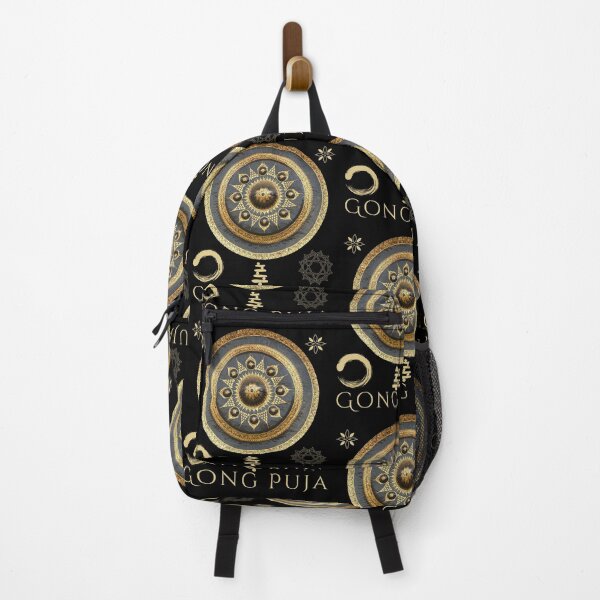 Item preview, Gong Puja With Mandala Style & Symbols Design designed and sold by EarthArtDesigns.