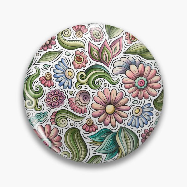 Item preview, Cartoon Floral Doodle Pattern designed and sold by antevasinart.