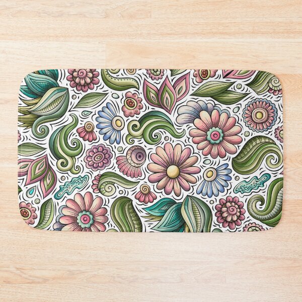 Item preview, Cartoon Floral Doodle Pattern designed and sold by antevasinart.