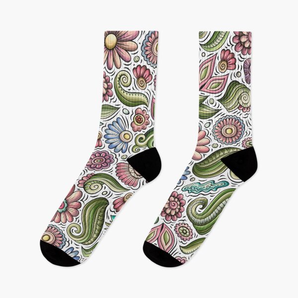 Item preview, Cartoon Floral Doodle Pattern designed and sold by antevasinart.