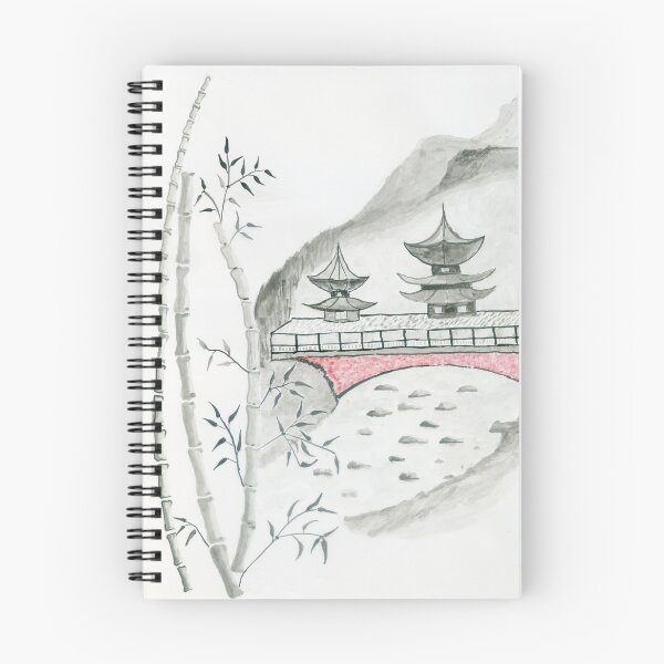 Item preview, Old, Chinese, watercolor,  bamboo designed and sold by Ihor Ivanov.