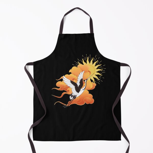 Item preview, red crowned crane clouds and sun - aesthetic designed and sold by hedoniism-shop.