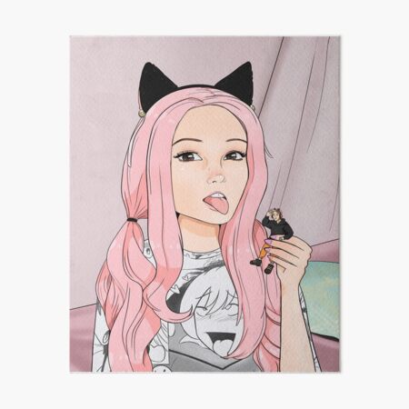 Belle Delphine minecraft  Art Board Print for Sale by bestizeyy