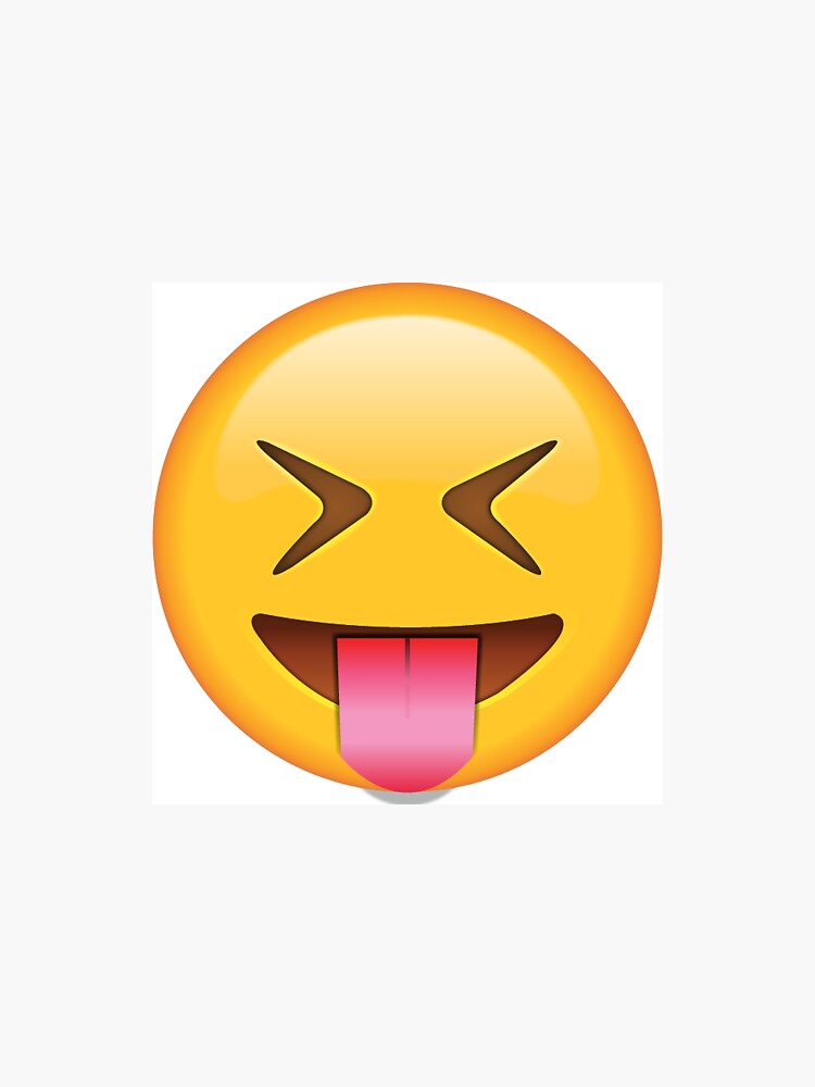 Tongue Out Emoji with Tightly Closed Eyes