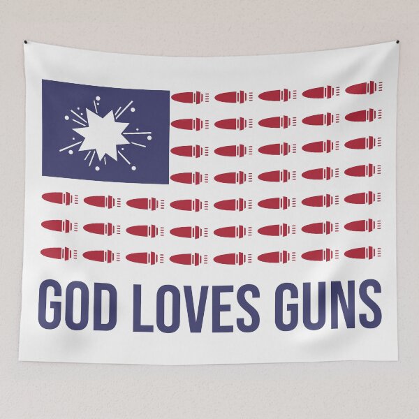 Item preview, God Loves Guns designed and sold by PlacidHinds.