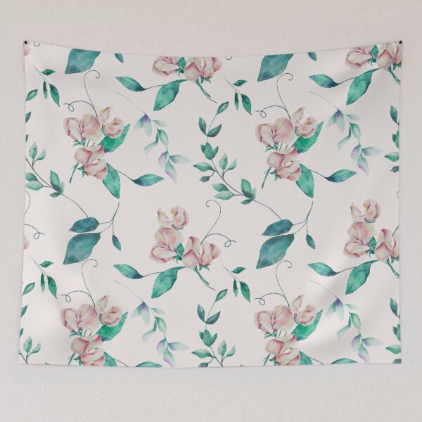 Item preview, Romantic Watercolor Floral Pattern designed and sold by antevasinart.