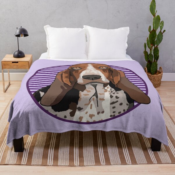 Item preview, Basset Hound dog w/ Purple stripped circle designed and sold by AdoptNFTPets.