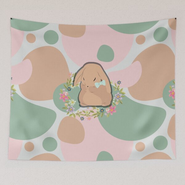 Item preview, Adorable Cottagecore Bunny sitting in Flowers designed and sold by Jessi-Sketches.