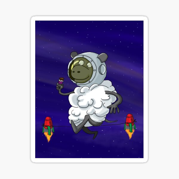 Le mouton astronaute funambule Sticker