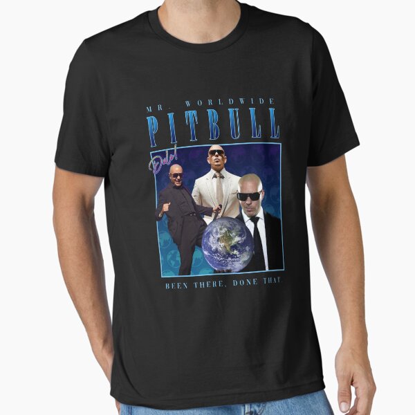 Vista previa del artículo con la obra «camiseta homenaje a pitbull (parodia)», diseñado y vendido por PigSucculent.
