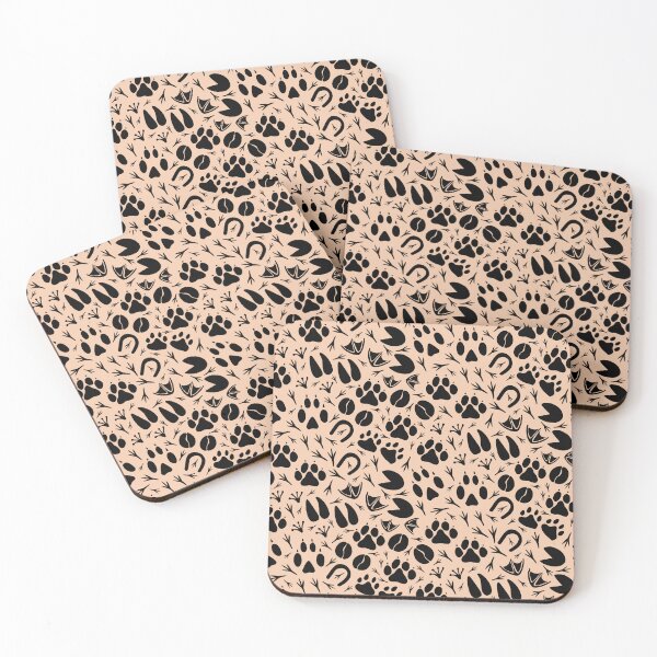Item preview, Animal Footprints black and cream  designed and sold by MaddaMom.
