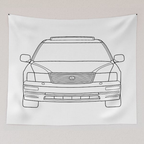 Item preview, Lexus LS400 XF20 1994-1997 black lines designed and sold by EdimDesign.