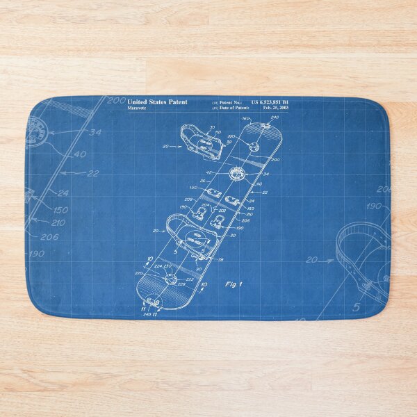 Item preview, Snowboard Patent - Snowboarding Art - Blueprint designed and sold by patentpress.