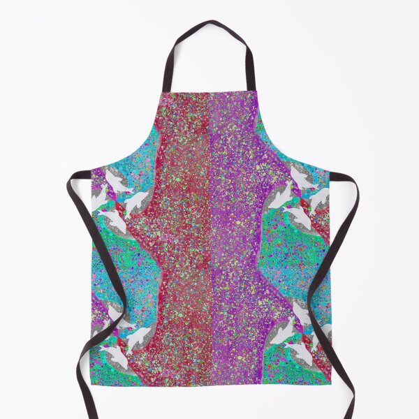 Item preview, White dolphin, colourful waves designed and sold by SaraM-design.