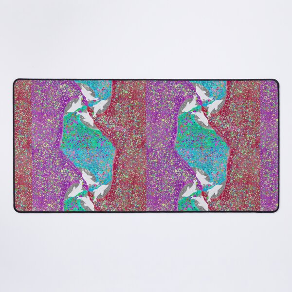 Item preview, White dolphin, colourful waves designed and sold by SaraM-design.