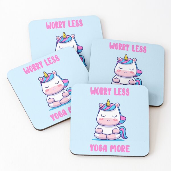 Item preview, Worry Less Yoga More Meditation -kawaii Unicorn  designed and sold by anes18.