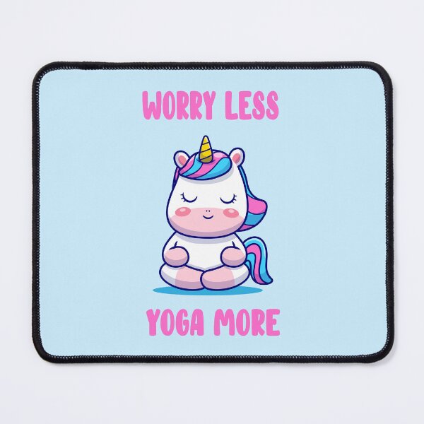 Item preview, Worry Less Yoga More Meditation -kawaii Unicorn designed and sold by anes18.
