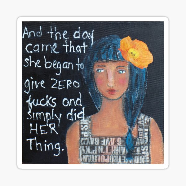 "Zero F*cks" Sticker
