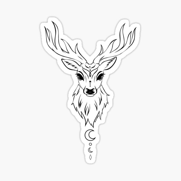 Pack of Lineart Deer Tattoo Illustration Graphic by Rupture · Creative  Fabrica