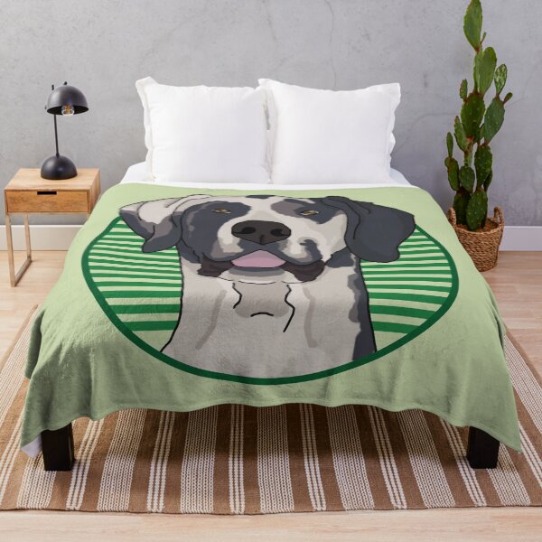 Item preview, Great Dane dog w/ Green stripped circle designed and sold by AdoptNFTPets.