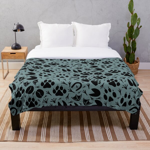 Item preview, Animal Footprints acquamarina and black - big designed and sold by MaddaMom.