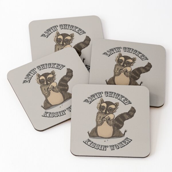 Item preview, Eatin' Chicken Kissin' Women Raccoon designed and sold by Shelbionic.