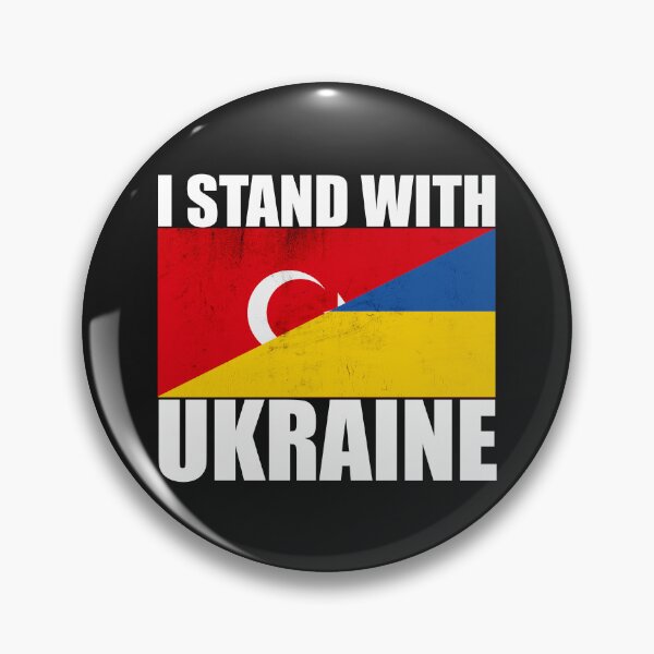 Item preview, Turkey Stands With Ukraine - Vintage Flags and White Text designed and sold by ForUkraine2022.
