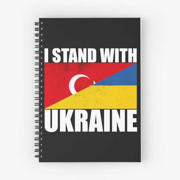 Item preview, Turkey Stands With Ukraine - Vintage Flags and White Text designed and sold by ForUkraine2022.