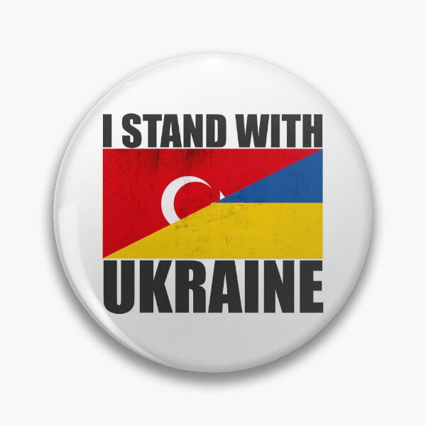 Item preview, Turkey Stands With Ukraine - Vintage Flags and Black Text designed and sold by ForUkraine2022.
