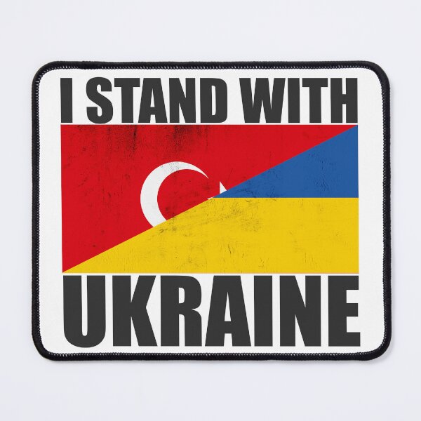 Item preview, Turkey Stands With Ukraine - Vintage Flags and Black Text designed and sold by ForUkraine2022.