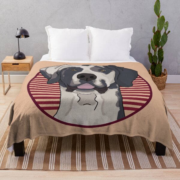 Item preview, Great Dane dog w/ Red stripped circle designed and sold by AdoptNFTPets.