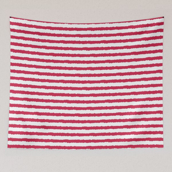 Item preview, wobbly red stripes designed and sold by Meg M Studio.