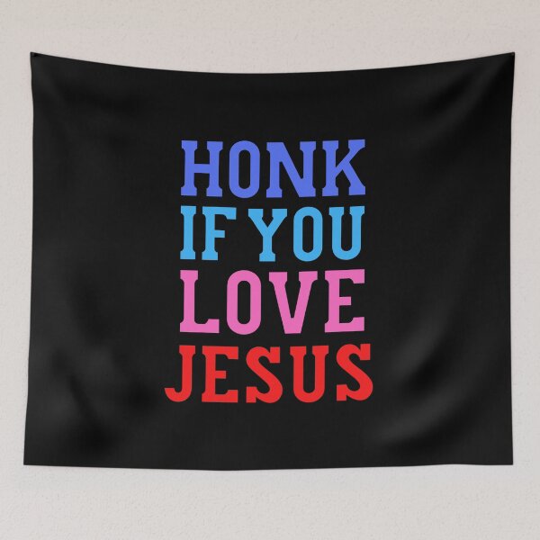 Artikelvorschau, Honk, wenn du Jesus liebst | Christliches Geschenk entworfen und verkauft von FunnyFactDesign.