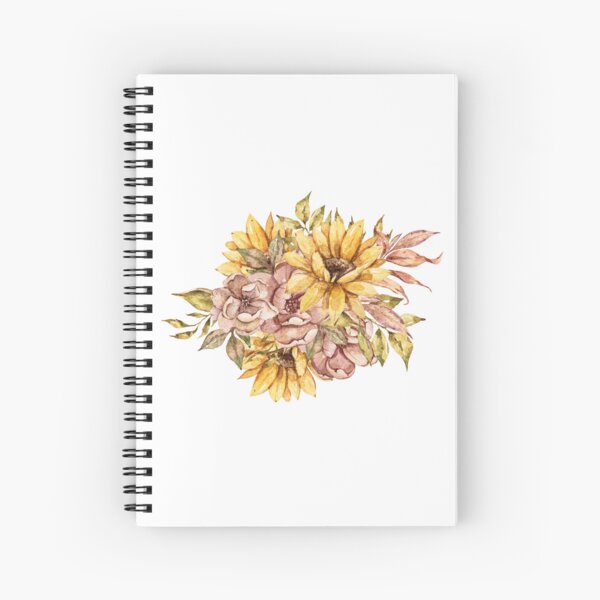 Item preview, Elegant watercolor fall sunflower print, autumn flower bouquet illustration designed and sold by tiana-geo.