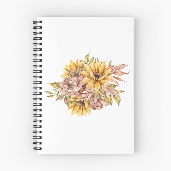Item preview, Elegant watercolor fall sunflower print, autumn flower bouquet illustration designed and sold by tiana-geo.