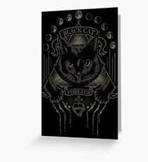 Black Cat Cult Greeting Card