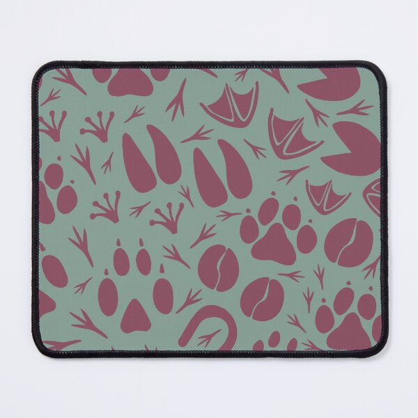 Item preview, Animal Footprints - Granite Green and Hawthorn Rose designed and sold by MaddaMom.