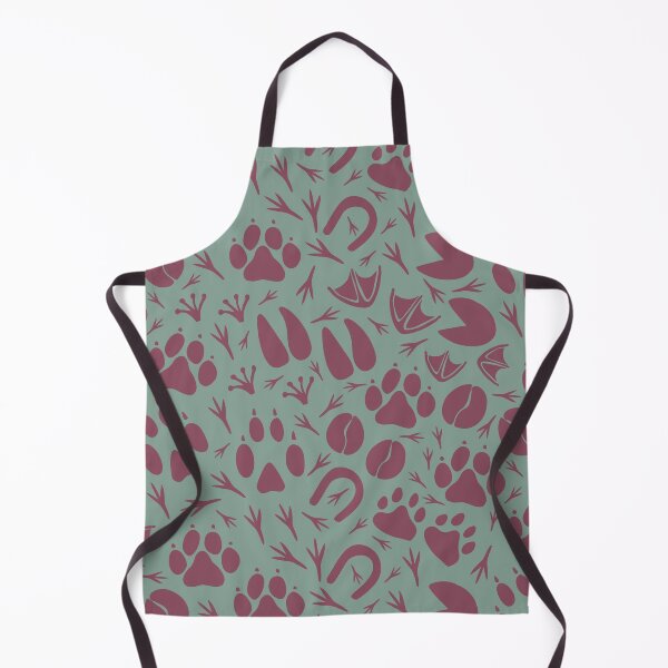 Item preview, Animal Footprints - Granite Green and Hawthorn Rose designed and sold by MaddaMom.