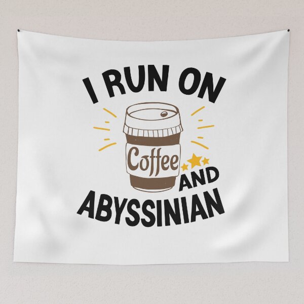 Item preview, I Run On Coffee And Sarcasm, Abyssinian Cat designed and sold by Cupsofdreams.