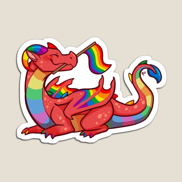 Aperçu de l'œuvre Drapeau Gay Pride Dragon (1ère édition) créée et vendue par Art of Keymintt.