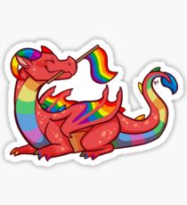 Gay Pride Flag Dragon (1st Edition) Sticker
