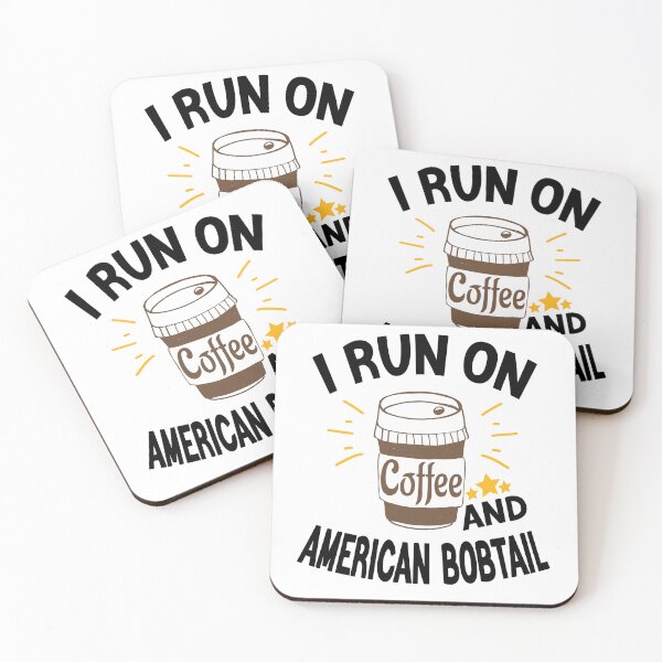 Item preview, I Run On Coffee And Sarcasm, American Bobtail Cat designed and sold by Cupsofdreams.