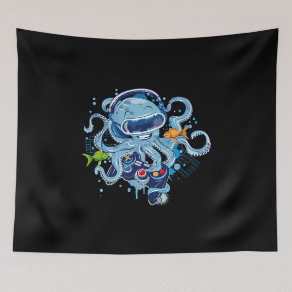 Item preview, Pulpo con Gamepad y Vr Goggles designed and sold by jonsmiladie.