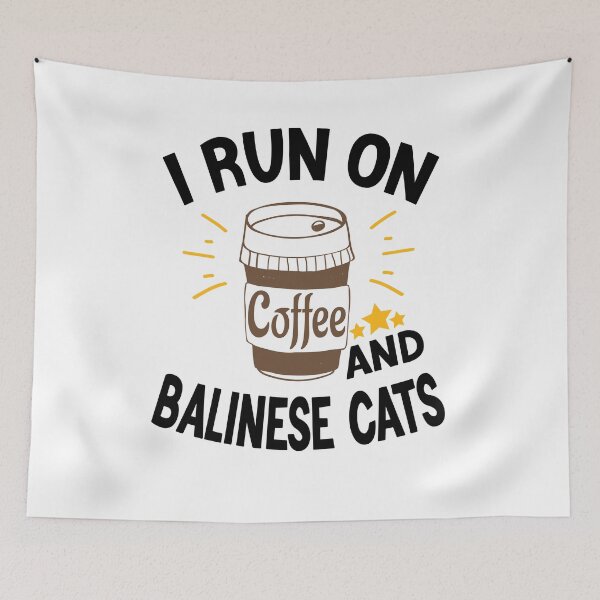 Item preview, I Run On Coffee And Sarcasm, Balinese Cats designed and sold by Cupsofdreams.