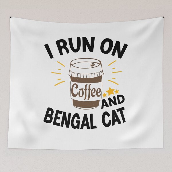 Item preview, I Run On Coffee And Sarcasm, Bengal Cat designed and sold by Cupsofdreams.