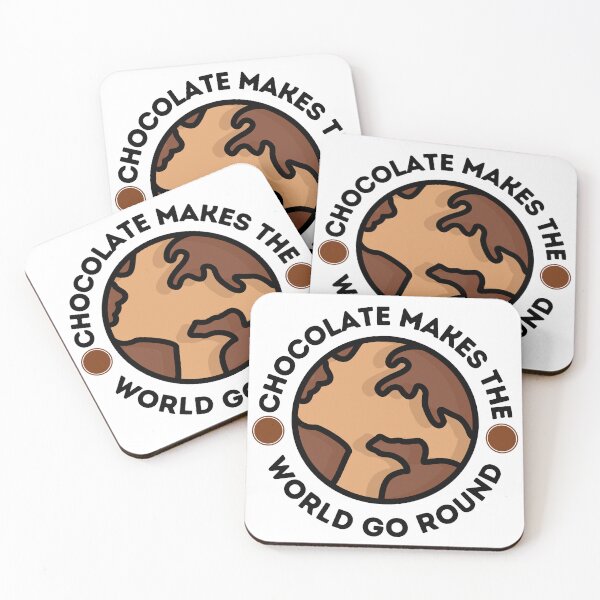 Item preview, Chocolate Makes the World Go Round Globe Design designed and sold by CreativNode.