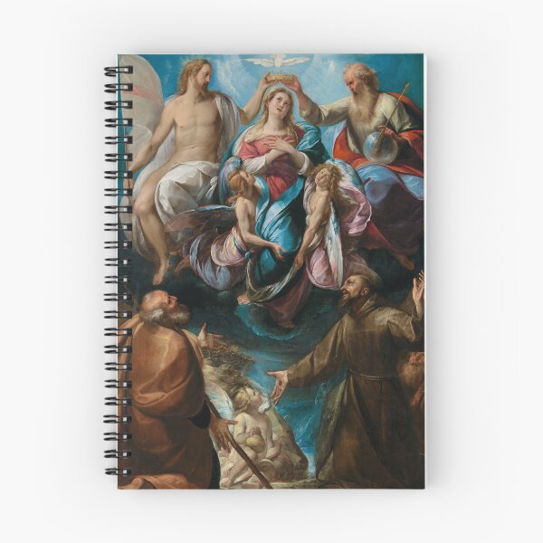 Item preview, The Coronation of the Virgin with Saints Joseph and Francis | Guilio Cesare Procaccini | 1605 Renaissance Gospel Biblical Art designed and sold by CJET.