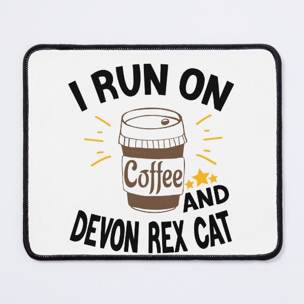 Item preview, I Run On Coffee And Sarcasm, Devon Rex Cat designed and sold by Cupsofdreams.