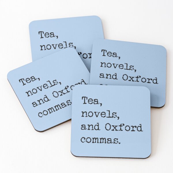 Item preview, Tea, Novels, and Oxford Commas designed and sold by Thinklings.