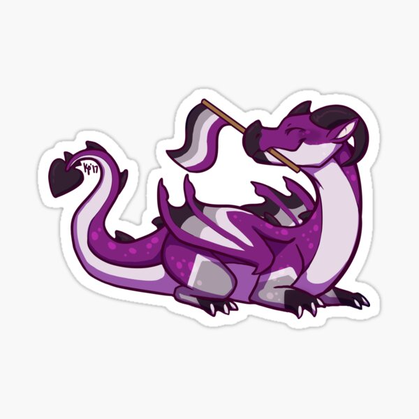 Item preview, Asexual Pride Flag Dragon (1st Edition) designed and sold by Art of Keymintt.